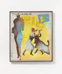 T. Lux Feininger, Wirtue Wrassling Wice, 1984, Oil on canvas, mounted on card