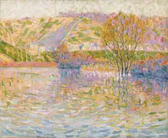 Auguste Herbin, Les Coteaux à Haute-Isle, 1906, Oil on canvas