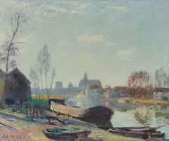 Alfred Sisley, Le Chantier de Matrat, Moret-sur-Loing, 1888, Oil on canvas