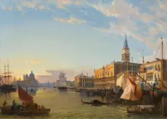 Friedrich Nerly, View over the Bacino di San Marco in Venice, Oil on canvas (relined)