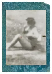 Miroslav Tichý, Untitled, 1965-1985, Vintage gelatin silver print mounted on hand colored paper