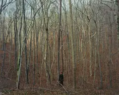 Alec Soth, 2006_03z10016 (Monk in Woods), 2006, Archival inkjet print, mounted on cardboard and aluminium composite panel, printed