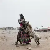 Pieter Hugo, Abdullahi Mohammed with Mainasara, Ogere-Remo, Nigeria (from the series: Gadawan Kura - The Hyena Men II), 2007, Chromogenic print