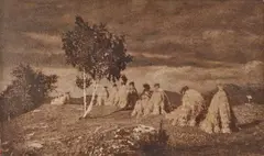 Hans Watzek, Erntezeit, 1899, Gum print