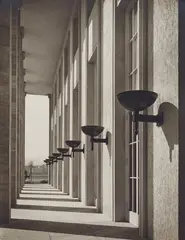 Hugo Schmölz, Untitled (Architectural studies), 1930s, 2 vintage gelatin silver prints