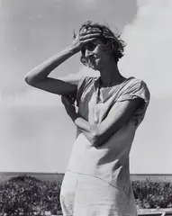Nettie Featherston, Wife of Migratory Laborer with three Children, Near Childress, Texas by Dorothea Lange, 1938, Gelatin silver print, printed later, sold Dec 2025