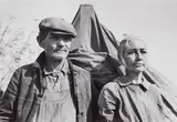 Russell Lee, Migrant man and wife camped near Sebastian, Texas, 1939, Vintage gelatin silver print