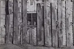 Russell Lee, Detail of side of Earl Pauley's farmhouse near Smithland, Iowa, 1936, Vintage ferrotyped gelatin silver print