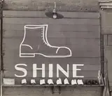 Walker Evans, Shoe Shine Sign in Southern Town, 1936, Gelatin silver print, printed