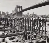 Andreas Feininger, Brooklyn Bridge from Brooklyn Shore, New York, 1940, Vintage gelatin silver print