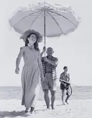Robert Capa, Pablo Picasso & Francoise Gilot, Golfe-Juan, France, 1948, Posthumous gelatin silver print, printed