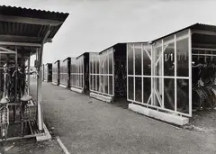 Ruth Hallensleben, Siegener AG (bicycle rack), August 1953, Vintage gelatin silver print on Agfa-Portriga-Rapid paper
