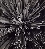 Peter Keetman, Rohre (Maximilian-Hütte), 1958, Vintage ferrotyped gelatin silver print