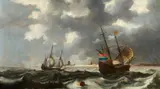 Bonaventura Peeters, Ships along the Dutch Coast, Oil on panel