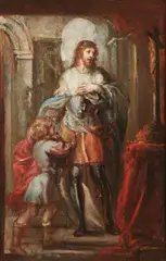 Philip Fruytiers, Saint Louis as a Crusader, Oil on panel (parquetted)