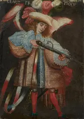 Peru Cuzco-School, An Archangel, Oil on canvas (relined)