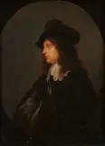 Portrait of a man in profile by circle of Gerrit Dou, Oil on panel, sold Nov 2025