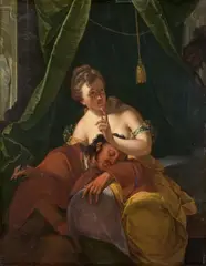 Dionys van Nijmegen, Samson and Delilah, Oil on panel