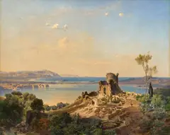 Fritz Bamberger, Lake Albufera near Valencia, Oil on canvas (relined)