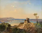 Fritz Bamberger, Lake Albufera near Valencia, Oil on canvas (relined)