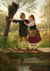 Hubert Salentin, The Dangerous Crossing, Oil on canvas