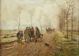 Hugo Mühlig, Grafenberg Avenue, Oil on panel