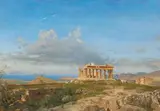 Carl Wuttke, View of the Acropolis, Oil on panel