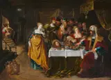 Frans Francken the Younger, The celebration of Herod, Oil on panel