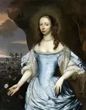 Jan Mijtens, Portrait of a Woman in a Blue Dress, Oil on canvas (relined)
