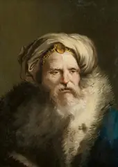 Giovanni Domenico Tiepolo, Head of an old man, Oil on canvas (relined)