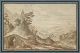 Joos de Momper, Wide River Landscape with a Stone Bridge
