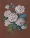 Pierre-Joseph Redouté, A Bouquet of Roses with insects, Gouache on paper, laid down on cardboard