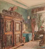 Rudolf von Alt, The Artist's Studio, Watercolour
