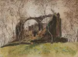 Max Klinger, The Ruins of San Tommaso, Watercolour
