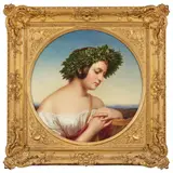 Carl Joseph Begas, Portrait of a girl as the muse Erato (Grand Duchess Olga Nikolayevna Romanova?), Oil on canvas
