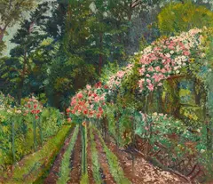 Philipp Franck, Rose Garden - In the Garden of Cornelie Richter, 1910, Oil on canvas