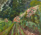 Philipp Franck, Rose Garden - In the Garden of Cornelie Richter, 1910, Oil on canvas