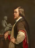 August Kaselowsky, Portrait of the sculptor Friedrich Anton Hermann Schievelbein (1817 - 1867), Oil on canvas