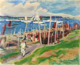 Otto Heinrich, Potsdam Yacht Club, 1920, Oil on canvas
