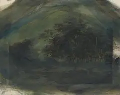 Untitled by Arnulf Rainer, Around 1980/1981, Watercolour and coloured chalk over etching on card, sold May 2025