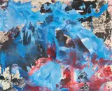 Fred Thieler, Im kristallinen Blau, 1998, Mixed media on canvas