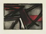 Pierre Soulages, Eau-forte II, 1952, Colour etching on card