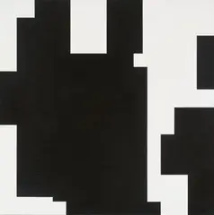 Aurélie Nemours, Binaire ternaire 3, 1990, Oil on canvas