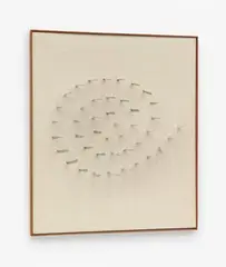 Hermann Goepfert, Untitled (Statischer Reflektor), 1977, Aluminium strips on canvas on wood