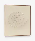 Hermann Goepfert, Untitled (Statischer Reflektor), 1977, Aluminium strips on canvas on wood