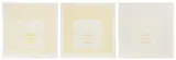 Antonio Calderara, Untitled, 1977, 3 works: each watercolour on card. Each
