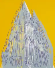 Cologne Cathedral by Andy Warhol, 1985, Colour screenprint with diamond dust on Lenox Museum Board, sold May 2025
