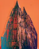 Cologne Cathedral by Andy Warhol, 1985, Colour screenprint with diamond dust on Lenox Museum Board, sold May 2025