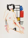 Tom Wesselmann, Monica with Mondrian, 1989, Colour screenprint on card