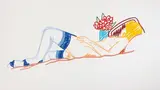 Tom Wesselmann, Nude with Bouquet and Stockings, 1991, Colour screenprint on card
